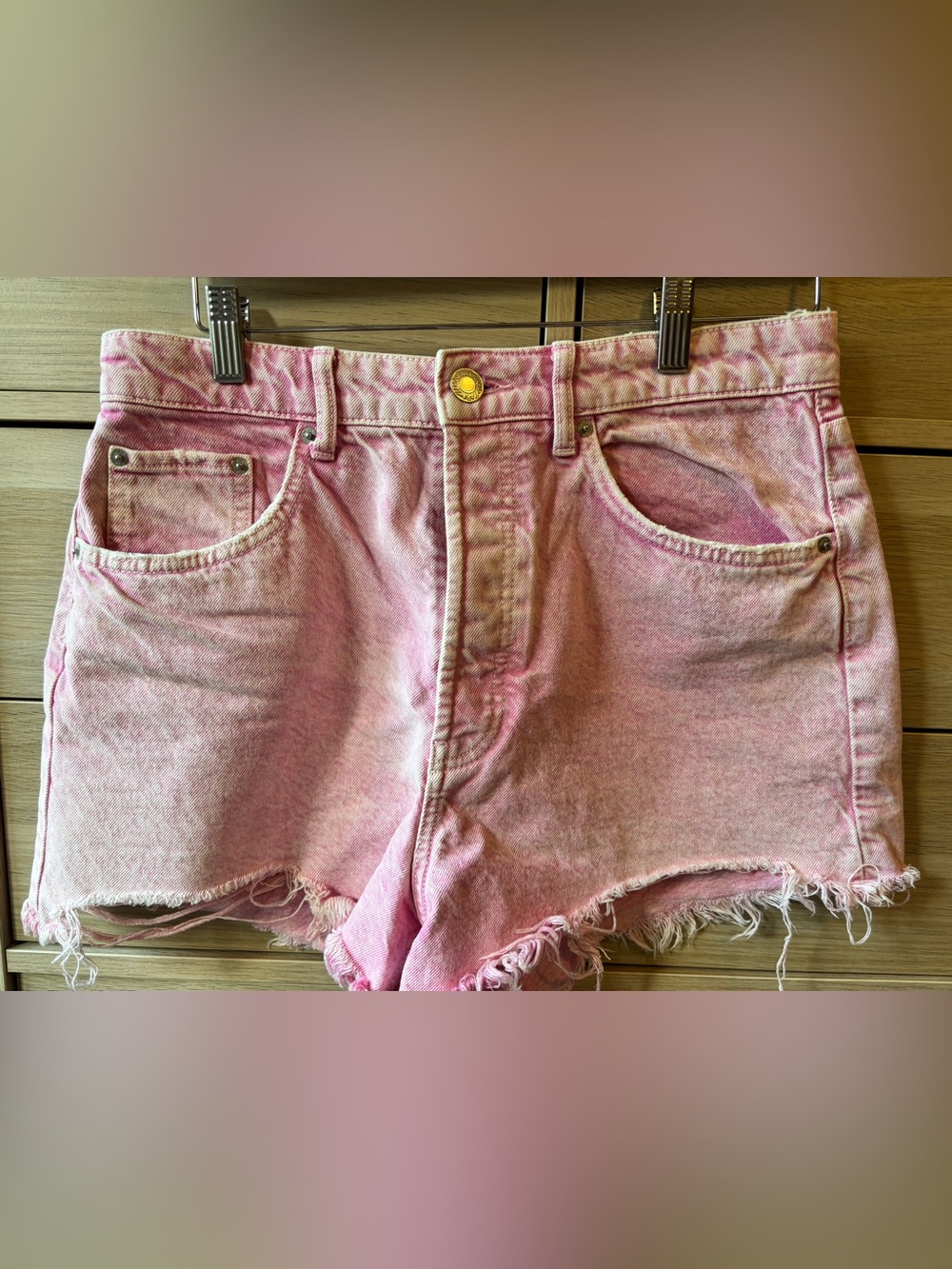 Zara Pink Denim Cutoff Shorts